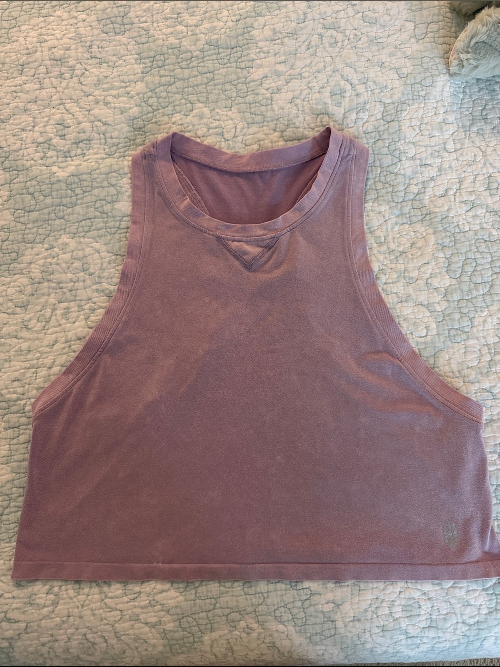 FP Movement by Free People Lavender High-Neck Crop Tank